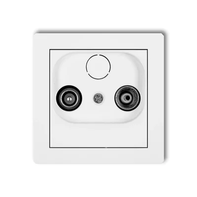 DECO Mechanizm gniazda abonenckiego RTV końcowego 2dB biały mat