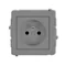 DECO Механізм одинарної розетки з заземленням мат