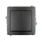 DECO Single-pole switch mechanism with stair nosing (common power supply) graphite