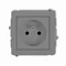 DECO Single socket mechanism with matt gray earth