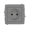 DECO Single socket mechanism with matt gray earth