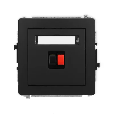 DECO Single Speaker Socket Mechanism Matte Black