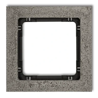 DECO Single universal frame made of dark gray concrete with a black bottom
