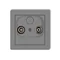 DECO Terminal RTV subscriber socket mechanism 2dB matte gray