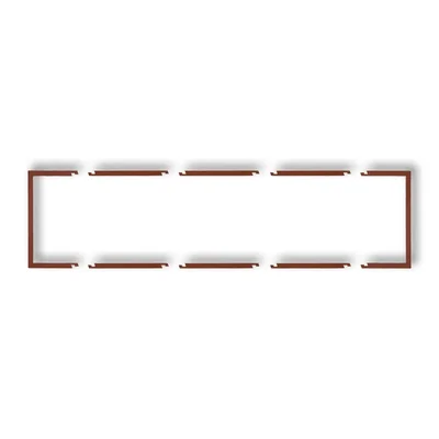 DECO Universal quadruple brown metallic filling frame