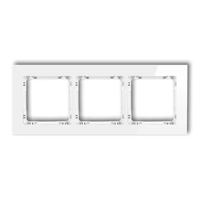 DECO Universal triple marco - cristal (marco: blanco; parte inferior: blanco) blanco