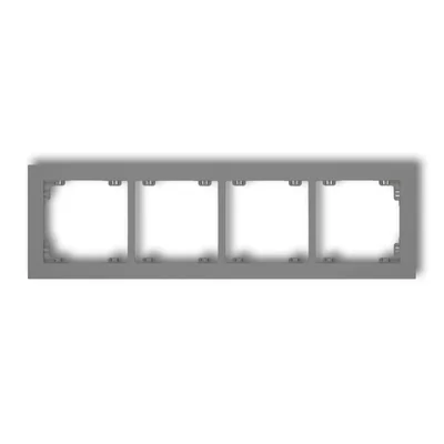 DECO Universal Vierfachrahmen grau matt