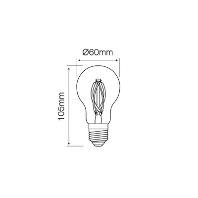 Decorative LED bulb 4W A60 4000K transparent
