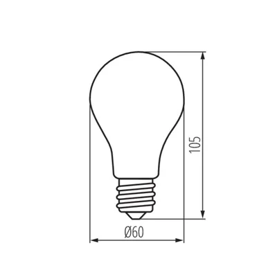 Decorative LED bulb 8W E27 A60 2700K transparent