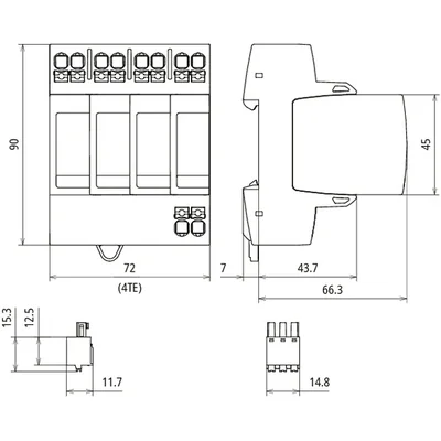 DEHNguard SMP TNS 275 FM scaricatore di sovratensione DG SMP TNS 275 FM