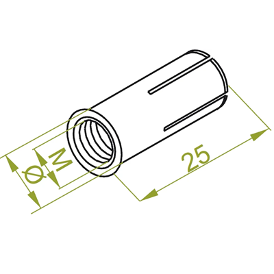 Dehnhülsendurchmesser 8 mm, Länge 30 mm