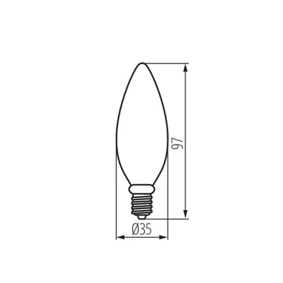 Декоративна LED лампочка 4.5W C35 2700K прозора