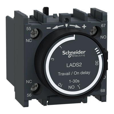 Delayed contact block 1-30s, 1NC+1NO attachment