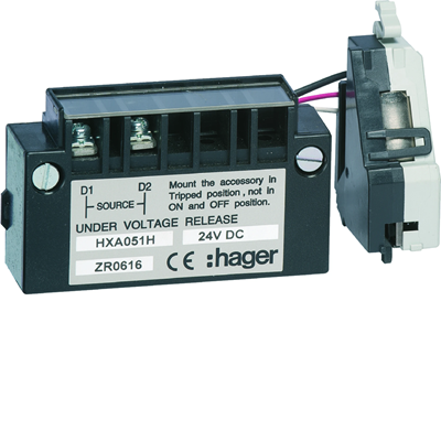 Delayed undervoltage release x160-x250 24VDC