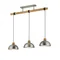 DELHI Hanging lamp triple slat antique nickel