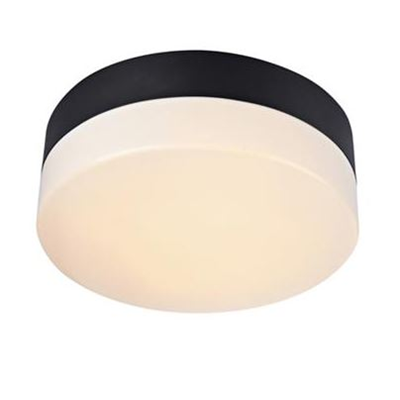 DEMAN IP44 Lámpara de techo negro/blanco