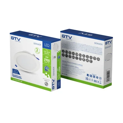DENVER LED-Einbauleuchte, IP54, 30 W, 2700 lm, AC 176–264 V, 50/60 Hz, 120°, 4000 K, Einbau, Weiß