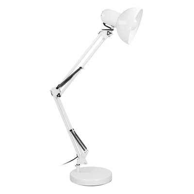 DEON, lampada da scrivania, 60W, E27, alta, acciaio, bianca