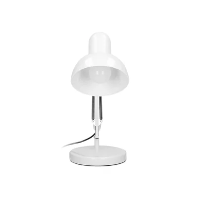 DEON, lampada da scrivania, 60W, E27, alta, acciaio, bianca