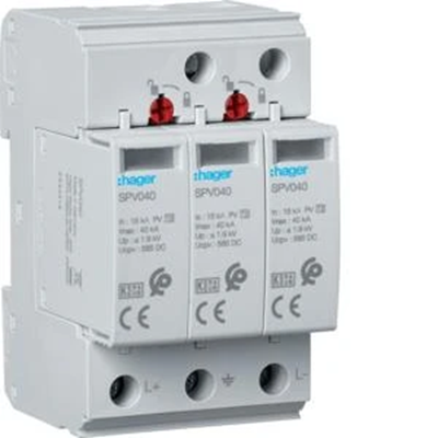 Descargador de sobretensiones de varistor SPD para energía fotovoltaica T2 MOV 3P PV 15kA 3,7kV 1kVDC