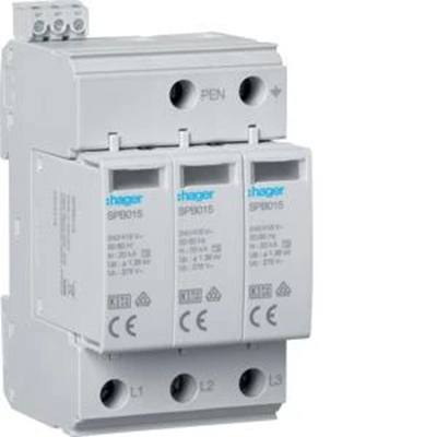 Descargador de sobretensiones de varistor SPD T2 3P TN-C 20kA 40kA 1,35kV