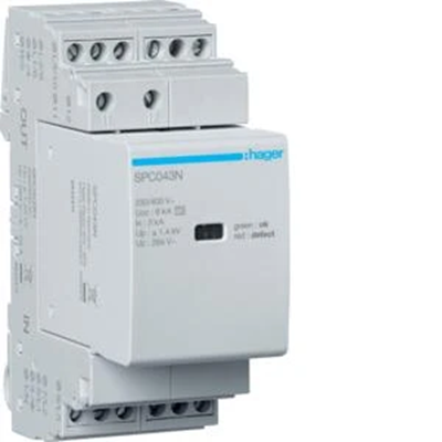 Descargador de sobretensiones de varistor SPD T3 4P TN-S 3kA 1,4kV