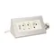 Desk extension cord with switch, 2x2.5A 2P/II, 1x16A 2P+Z silver
