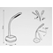 Desk lamp with a white speaker