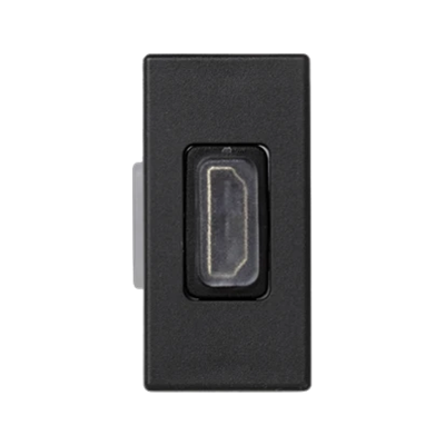 Deska K45/2, HDMI-HDMI adaptér 22, 5x45mm + vložka, grafitově šedá