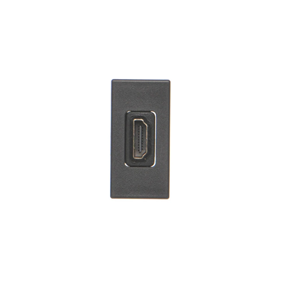 Deska K45/2, HDMI-HDMI adaptér 22, 5x45mm + vložka, grafitově šedá