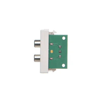 deska K45/2 konektory 2x RCA (CINCH) 22,5x45mm + vložky, šroubovací svorky