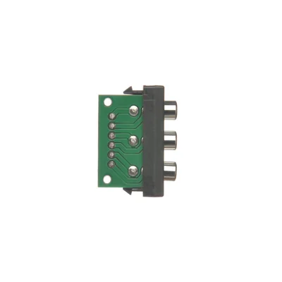 Deska K45/2 konektory 3x RCA (CINCH) 22,5x45mm + vložky, šedý grafit