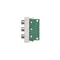 deska K45/2 konektory 3x RCA (CINCH) 22,5x45mm + vložky, šroubovací svorky, čistě bílá