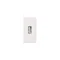 deska K45/2 konektory USB typu A samice 22,5x45mm + patice, šroubovací svorky, čistě bílá