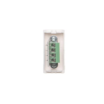 deska K45/2 konektory USB typu A samice 22,5x45mm + patice, šroubovací svorky, čistě bílá