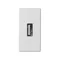deska K45/2 konektory USB typu A samice 22,5x45mm + patice, šroubovací svorky, čistě bílá