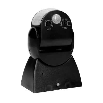 Détecteur de mouvement 360/180°, 2 capteurs, IP65, 1200 W, noir