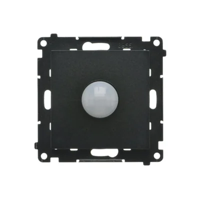 Détecteur de mouvement Simon 55 WMDR-001R10-149 avec relais 16 A, 230 V~ (module). Modes : AUTO, MARCHE, ARRÊT, SIMULATION. Compatible avec les stores PCR/... (noir mat).