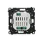 Détecteur de mouvement Simon 55 WMDR-001R10-149 avec relais 16 A, 230 V~ (module). Modes : AUTO, MARCHE, ARRÊT, SIMULATION. Compatible avec les stores PCR/... (noir mat).