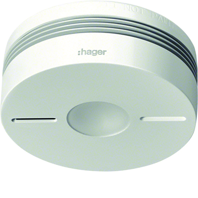 Detector de humo y calor por radio a pilas, blanco