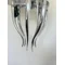 DIABLO Pendant lamp E14 IP20 silver with white lampshades