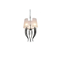 DIABLO Pendant lamp E14 IP20 silver with white lampshades