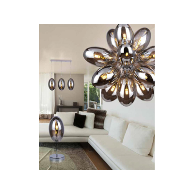 DIANA Hanging lamp G9 IP20 silver with smoked shades