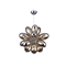 DIANA Suspension G9 IP20 argent avec abat-jour fumés