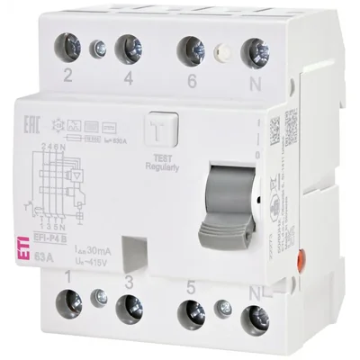 Диференціальний автоматичний вимикач EFI-P4 B 25/0.03 типу B