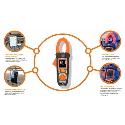 Digital clamp meter for PV installations CMP-1015PV