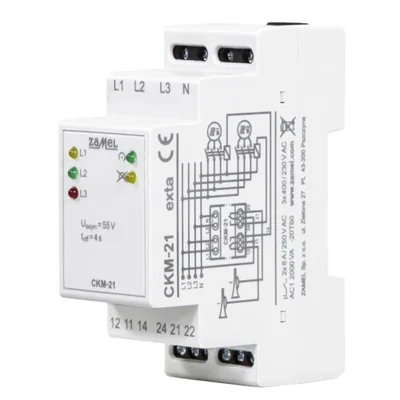 Digital phase sequence sensor True RMS 3x230V 8A