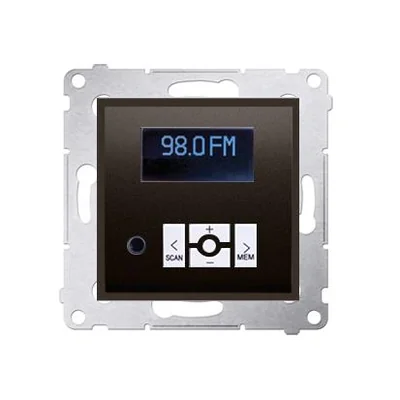 Digital radio with display (module), matt brown (metallic)