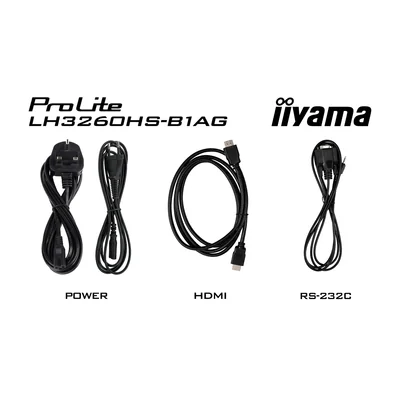 Digital Signage iiyama LH3260HS-B1AG Bildschirm 32" ELED VA FHD, 500 cd/m², Android 11, iisignage2, 24/7, 3x HDMI