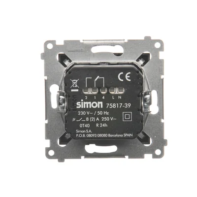 Digital thermostat with internal temperature sensor (module), matt bronze (metallic)